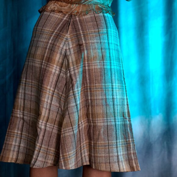 Vintage 70's Plaid Aline Skirt From Jr.Things - Picture 5 of 10